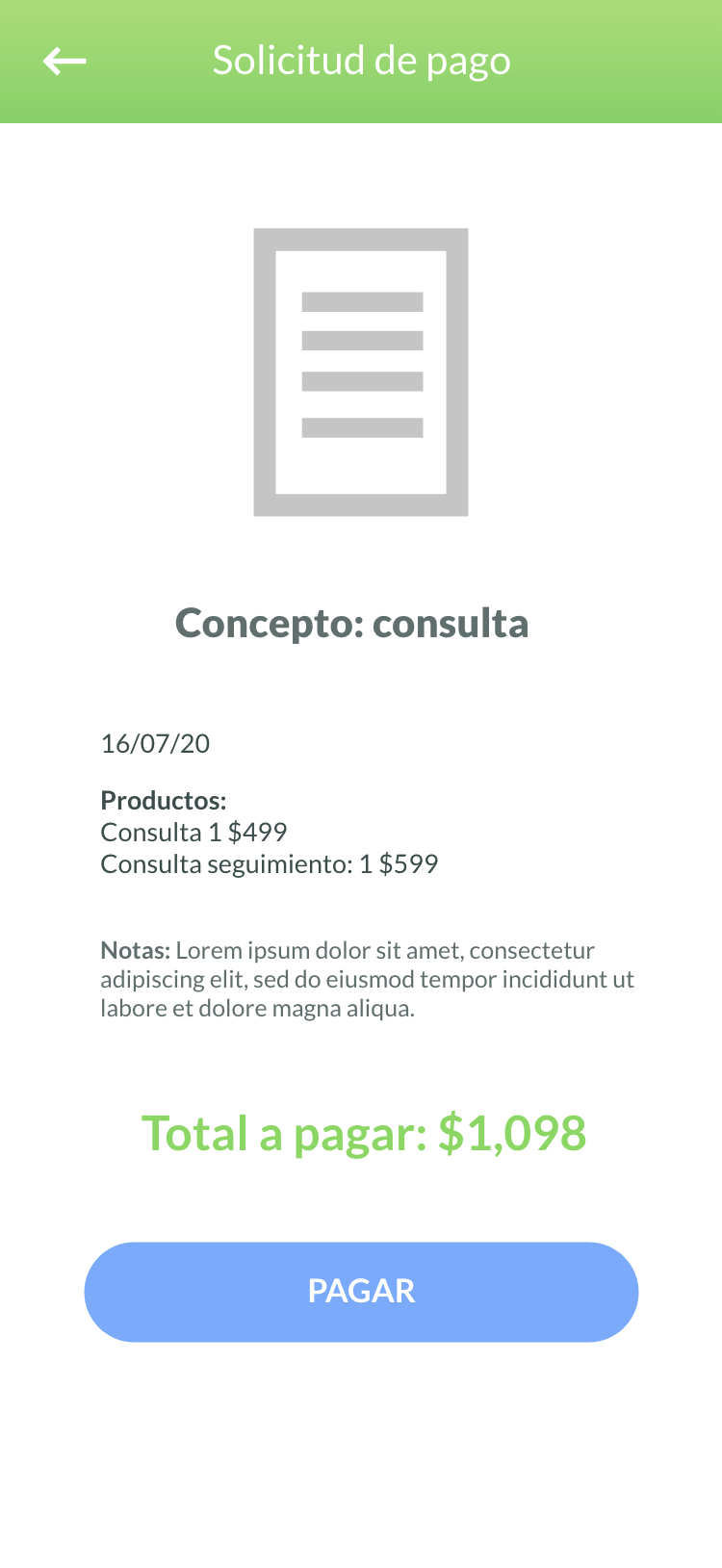 Tienda y cobros en la App de pacientes